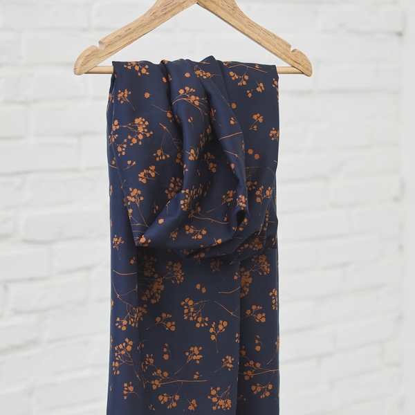 Stalk Indigo   EcoVero Viscose