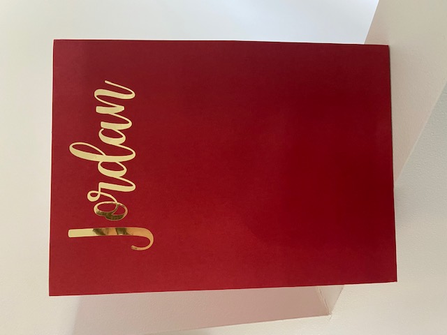 Presentpåse med namn Lyx Röd 