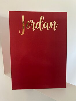 Presentpåse med namn Lyx Röd 