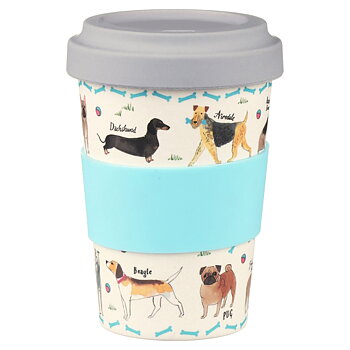 Travel Mug Milly Green Dog Motif Debonair Dogs