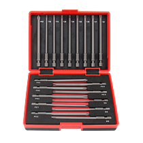 Bitset 19 stuks, Tecos lange bits