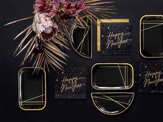 Servetter "Happy New Year" | 20-pack | Svarta  -1