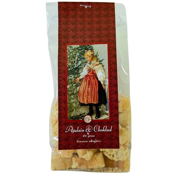Spröda Apelsin- & Chokladskorpor (180g) – Svensk Biscotti