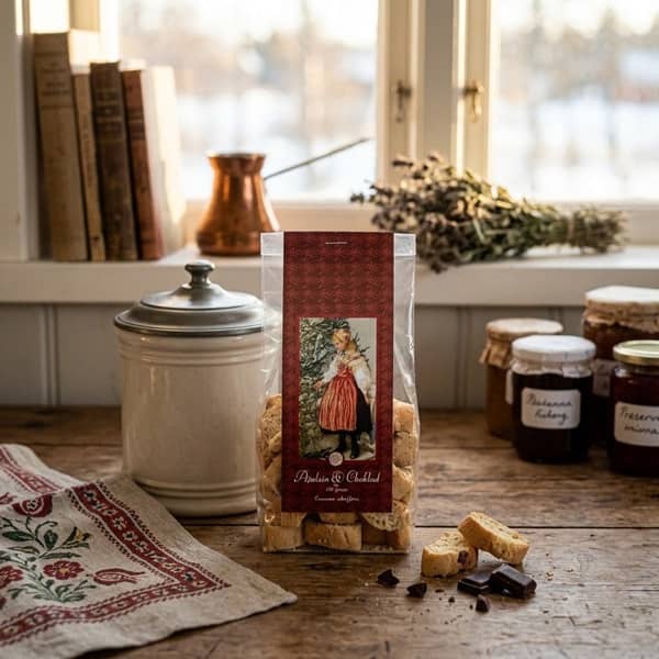 Apelsin Chokladskorpor dukat på ett julbord.