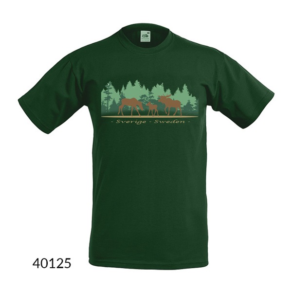 T-shirt Moose Family Forest