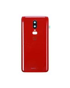 Original OnePlus 6 Baksida Med Tejp - Röd