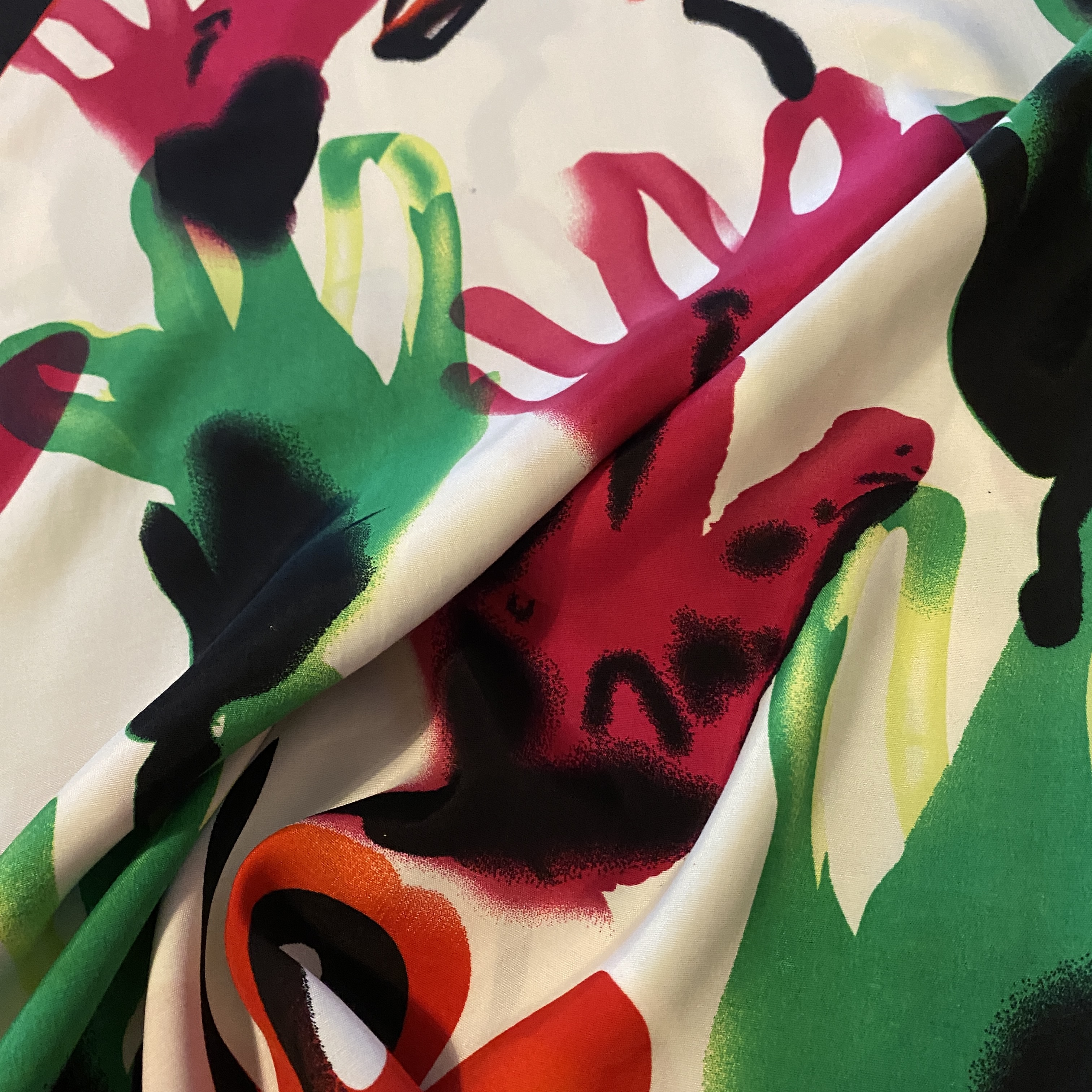 STUV - 0,95 m, vävd viscose, stora blommor - 2