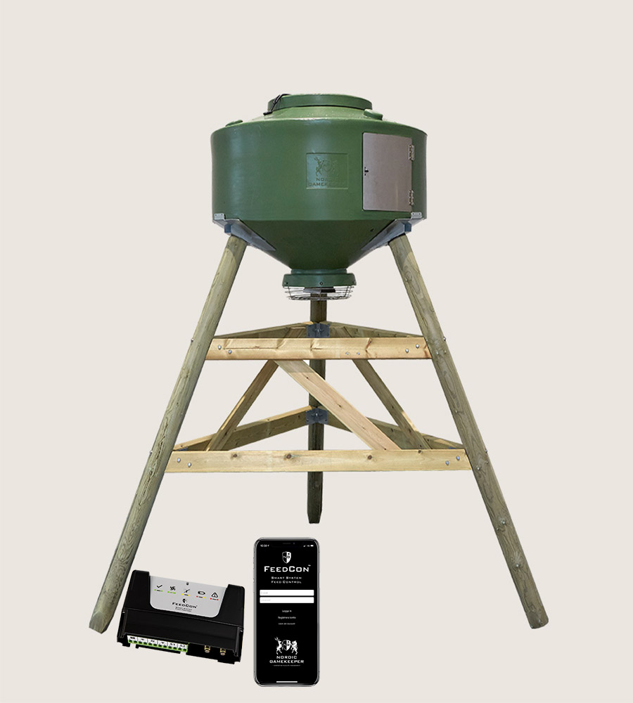 Komplett 500 liters foderautomat med FeedCon – med benställning - 2