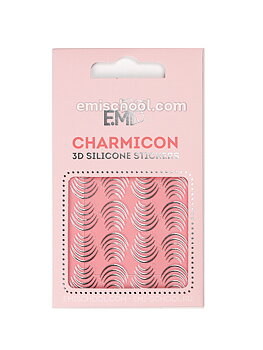 Charmicon 3D Silicone Stickers #116 Lunula Silver
