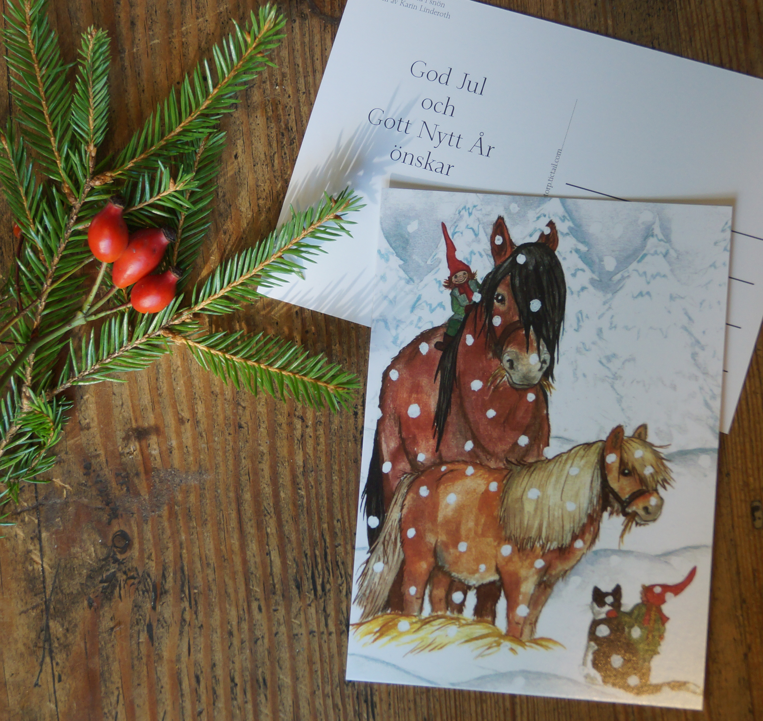 Julkort "Stor och liten"  - 2