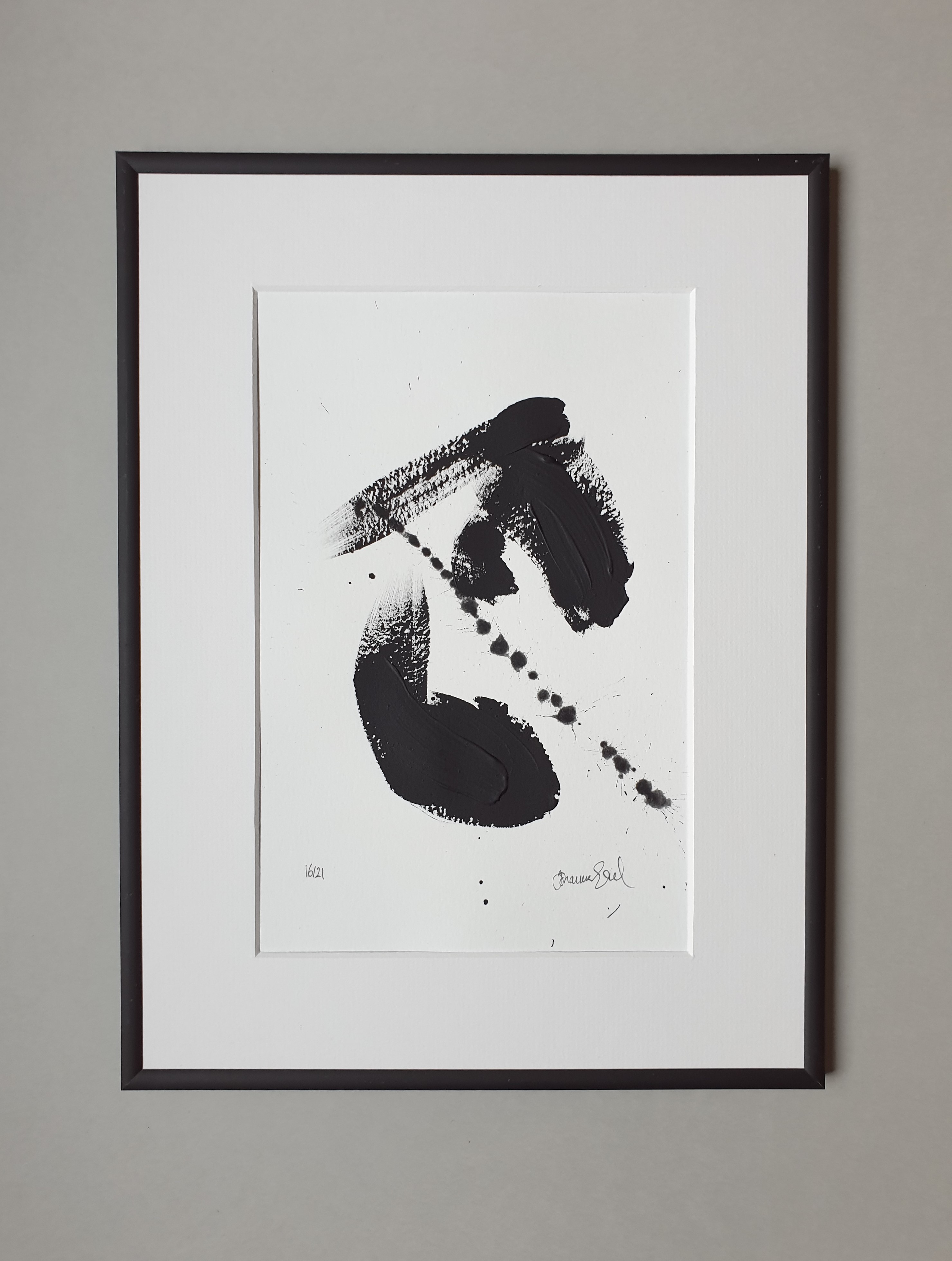 (SÅLD) No. 16 Handmålat mini-konstverk 21x29,7 cm (A4)