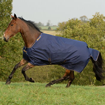 Bucas Irish Turnout Rug Light 50 g - Navy/Gold