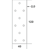 HÅLPLATTA HP 40X120X2,0 - 3
