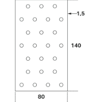 HÅLPLATTA HP 80X140X1,5 - 3