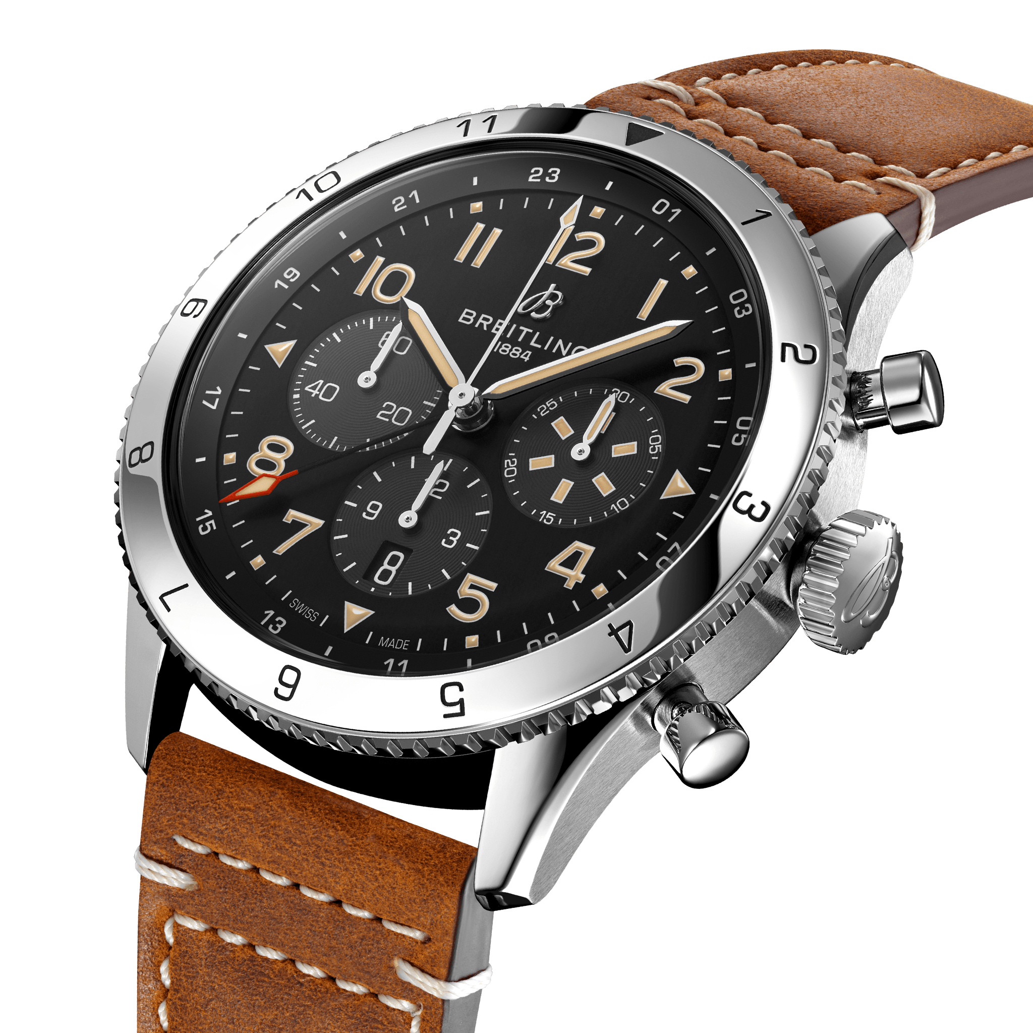 Breitling AB04453A1B1X1 Breitling Super AVI B04 Chronograph GMT 46 P-51 Mustang profil
