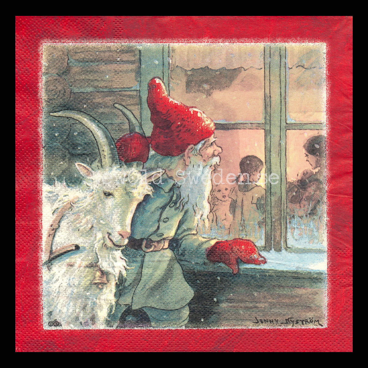 Tomte & Julbock - Servett 20-pack 33 x 33 cm - Jenny Nyström