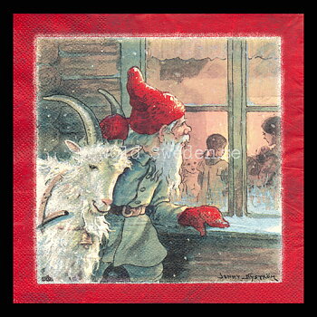 Tomte & Julbock - Servett 20-pack 33 x 33 cm - Jenny Nyström