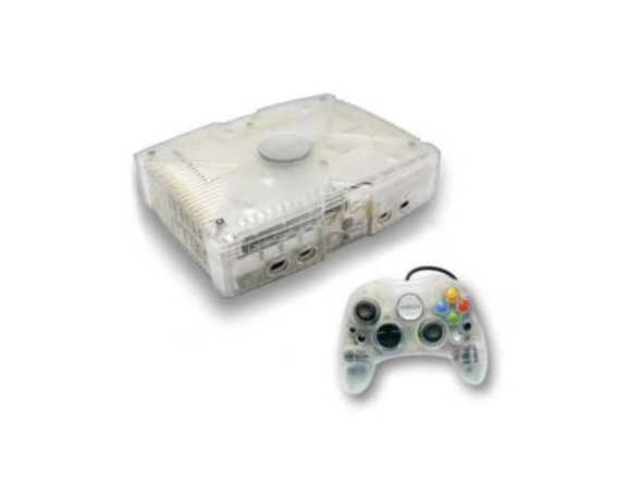 Xbox konsol Crystal inkl sladdar och en handkontroll