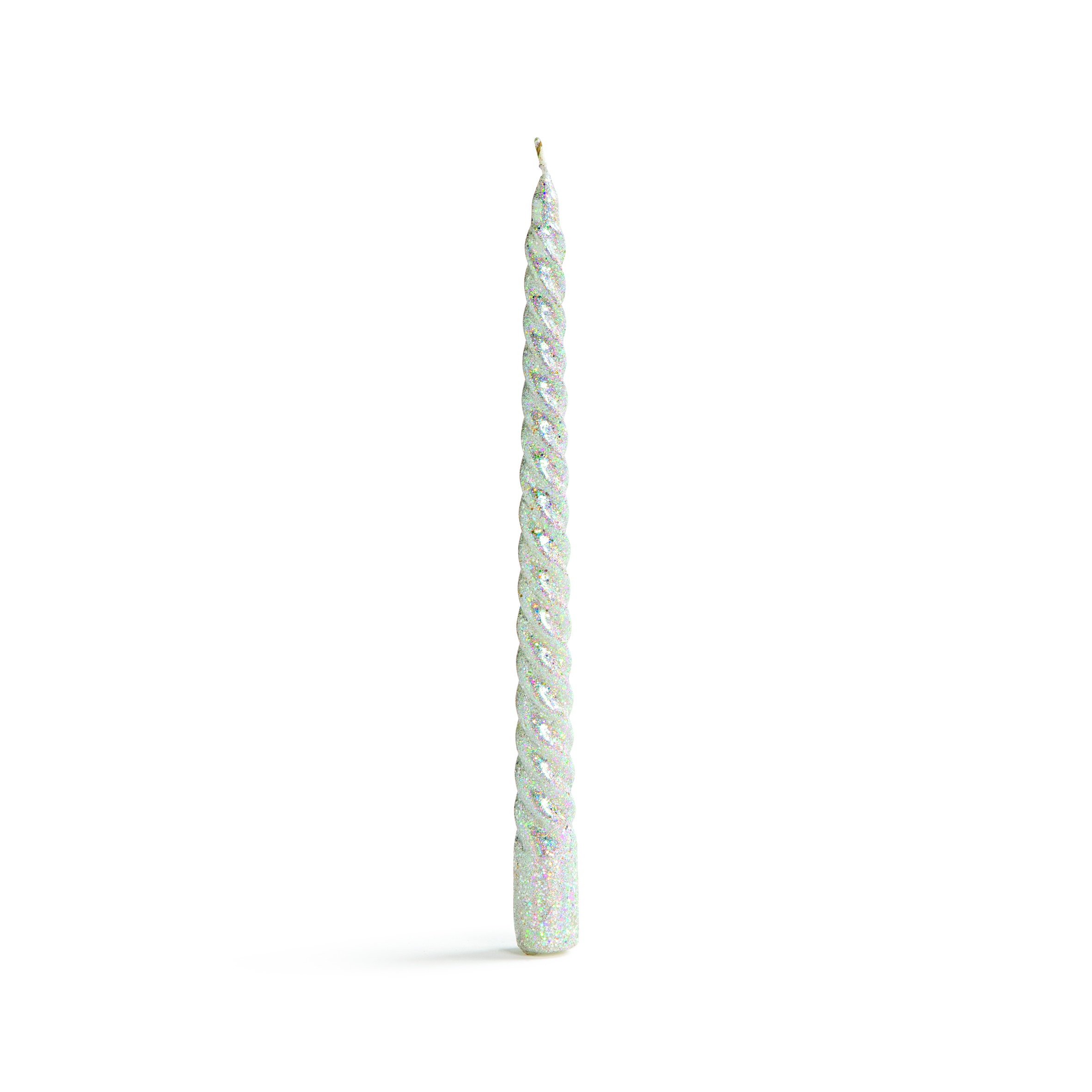 Candle - Wax candle - Swirl - Glitter - 25 cm - 7
