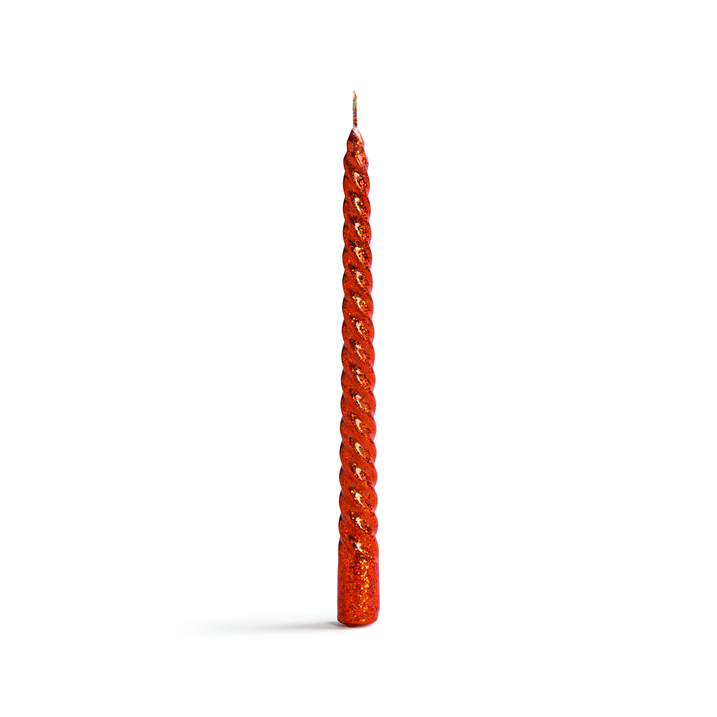 Candle - Wax candle - Swirl - Glitter - 25 cm - 9