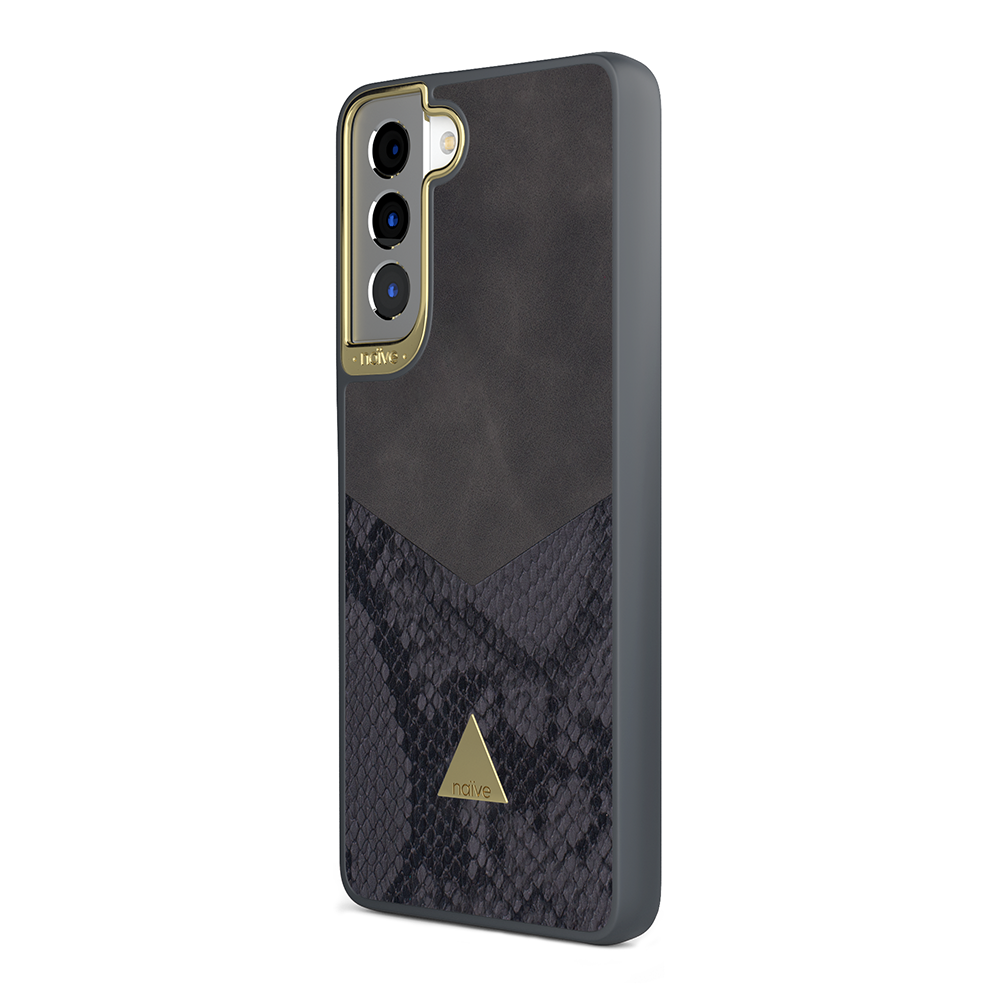 Naive Samsung Galaxy S21 Smooth Case - Grey/Snake - 2