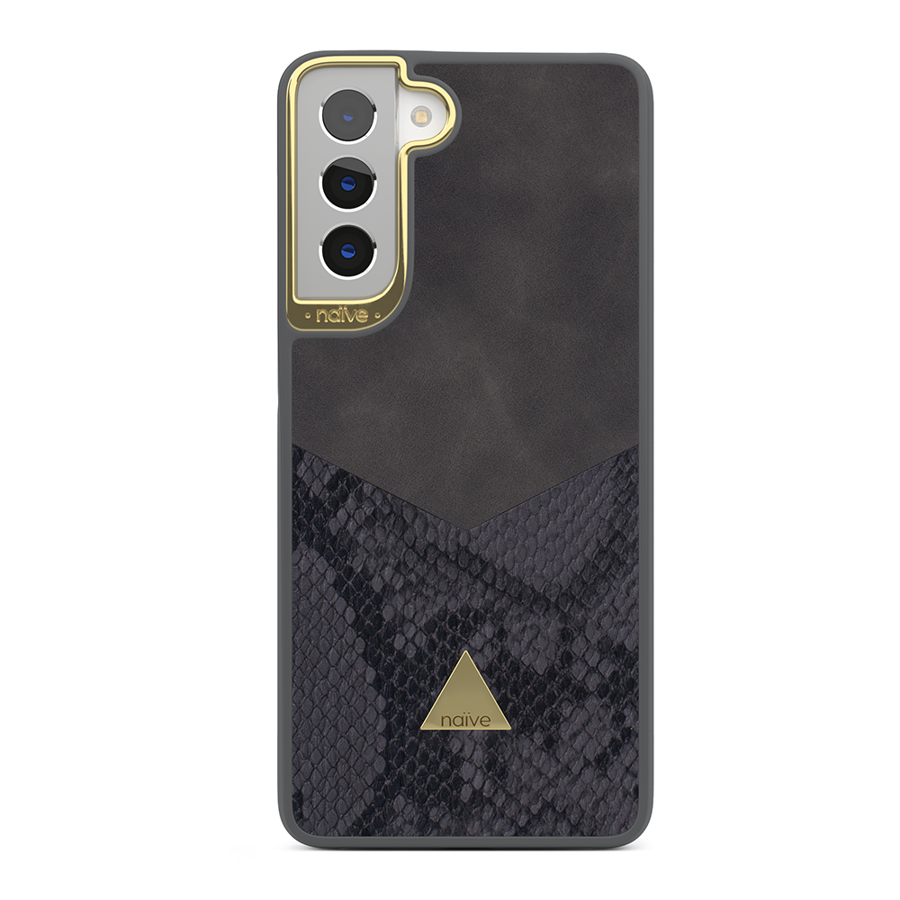 Naive Samsung Galaxy S21 Plus Smooth Case - Grey/Snake