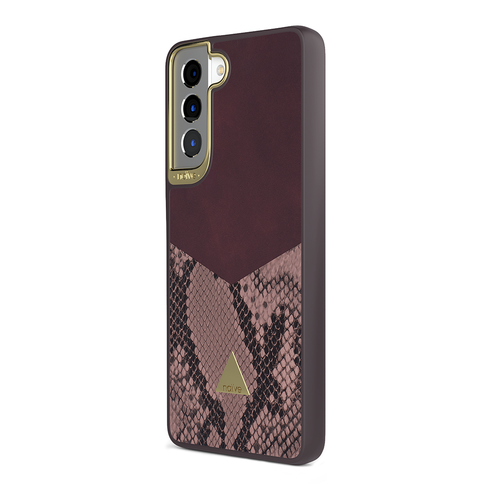 Naive Samsung Galaxy S21 Plus Smooth Case - Plum/Snake - 2