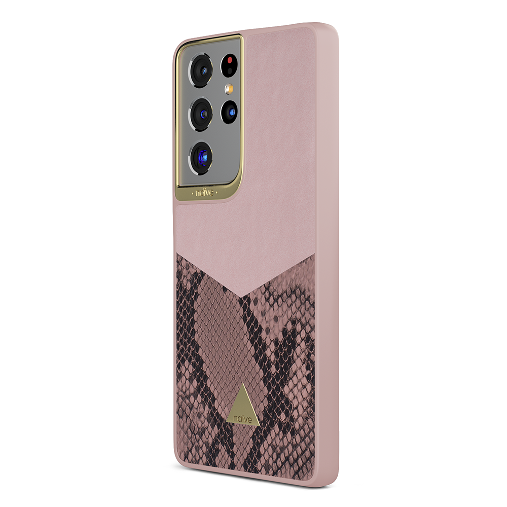 Naive Samsung Galaxy S21 Ultra Smooth Case - Pink/Snake - 2