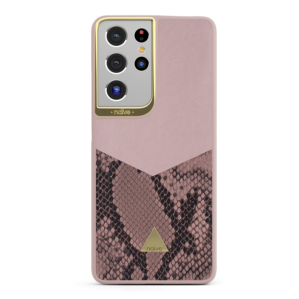 Naive Samsung Galaxy S21 Ultra Smooth Case - Pink/Snake