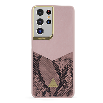 Naive Samsung Galaxy S21 Ultra Smooth Case - Pink/Snake