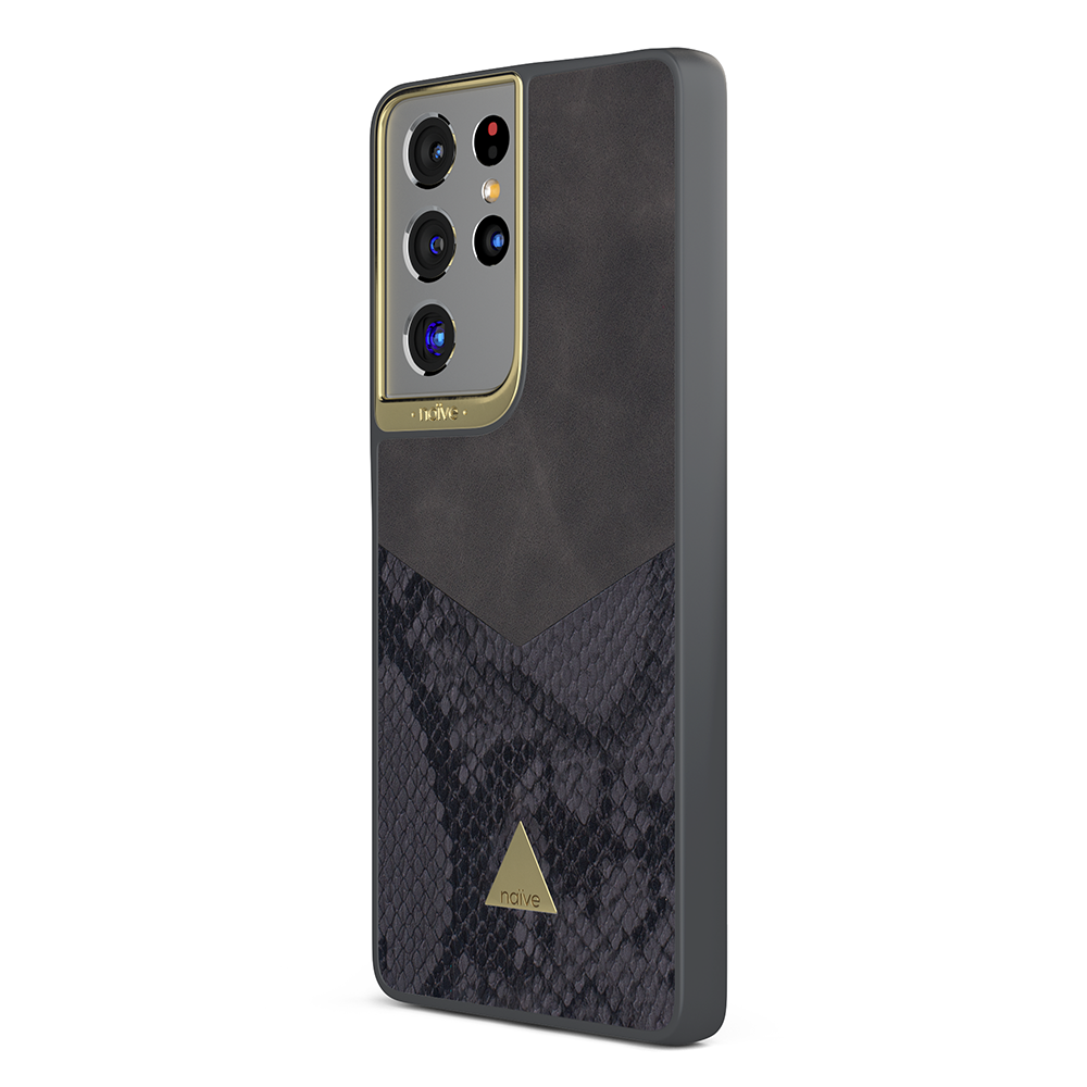 Naive Samsung Galaxy S21 Ultra Smooth Case - Grey/Snake - 2