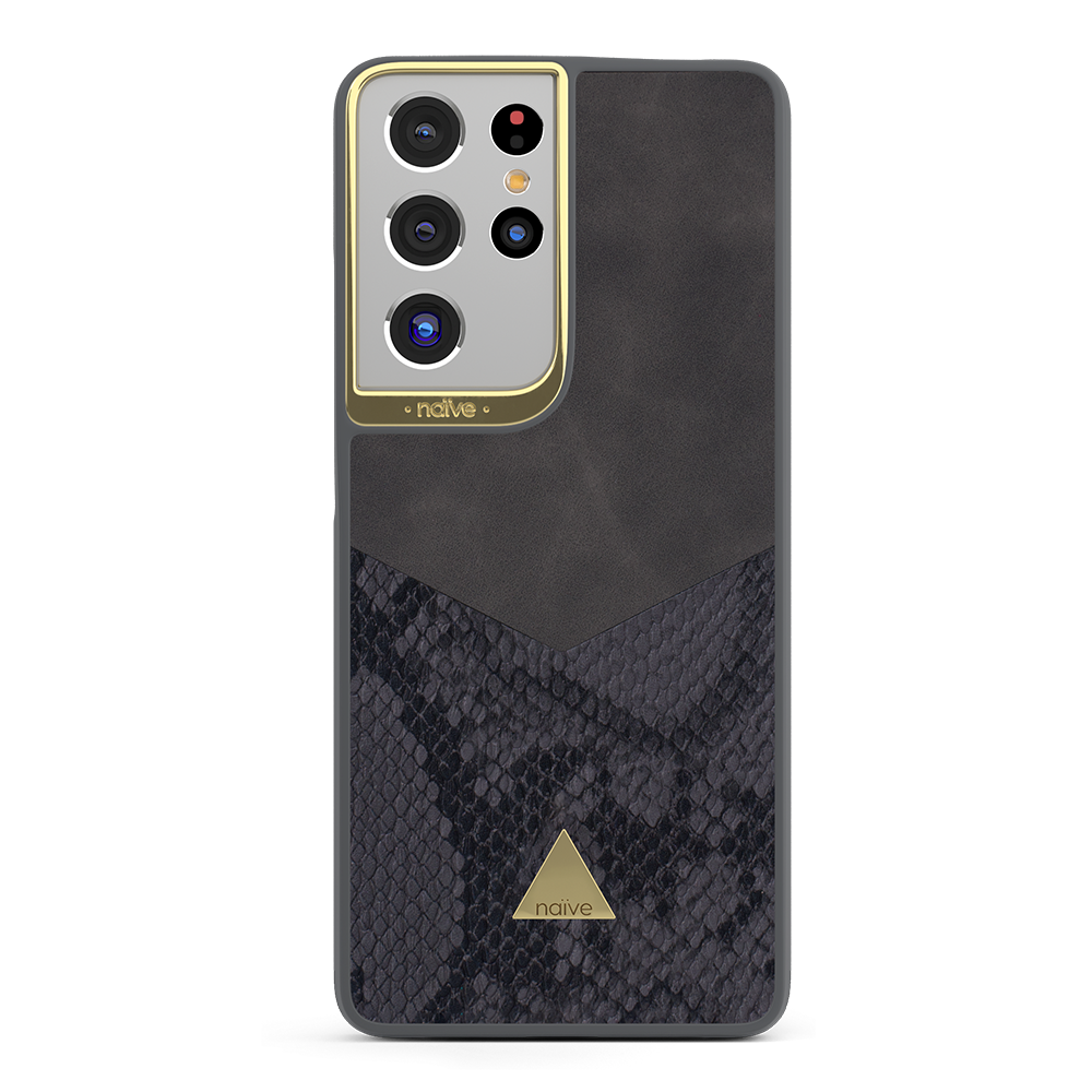 Naive Samsung Galaxy S21 Ultra Smooth Case - Grey/Snake