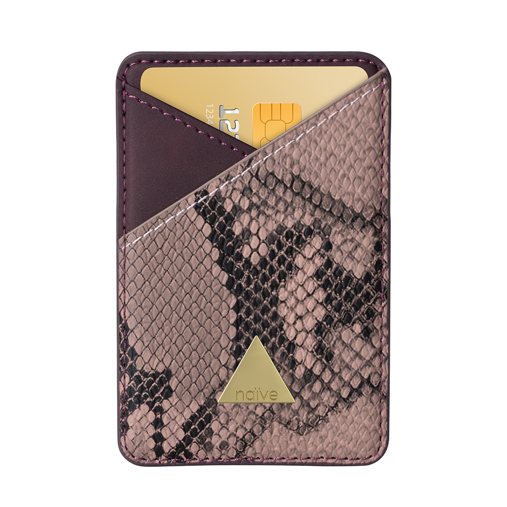 Naive Card Holder  - Purple Snake - 2
