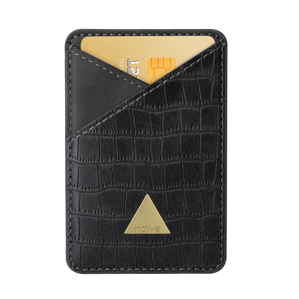 Naive Card Holder  - Grey Croco - 2