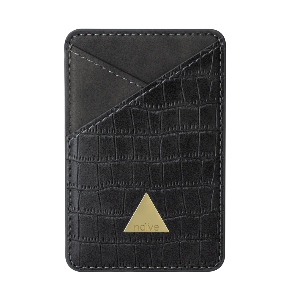 Naive Card Holder  - Grey Croco