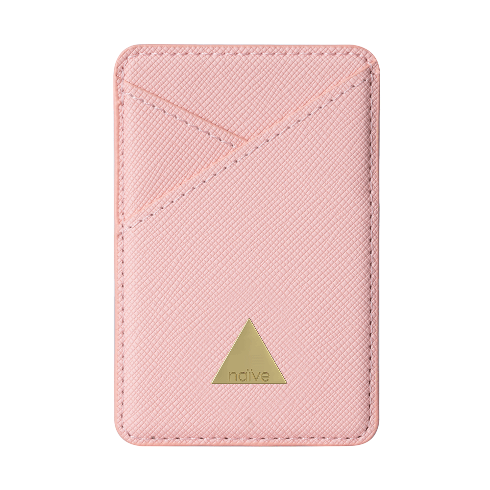 Naive Card Holder  - Pink Saffiano