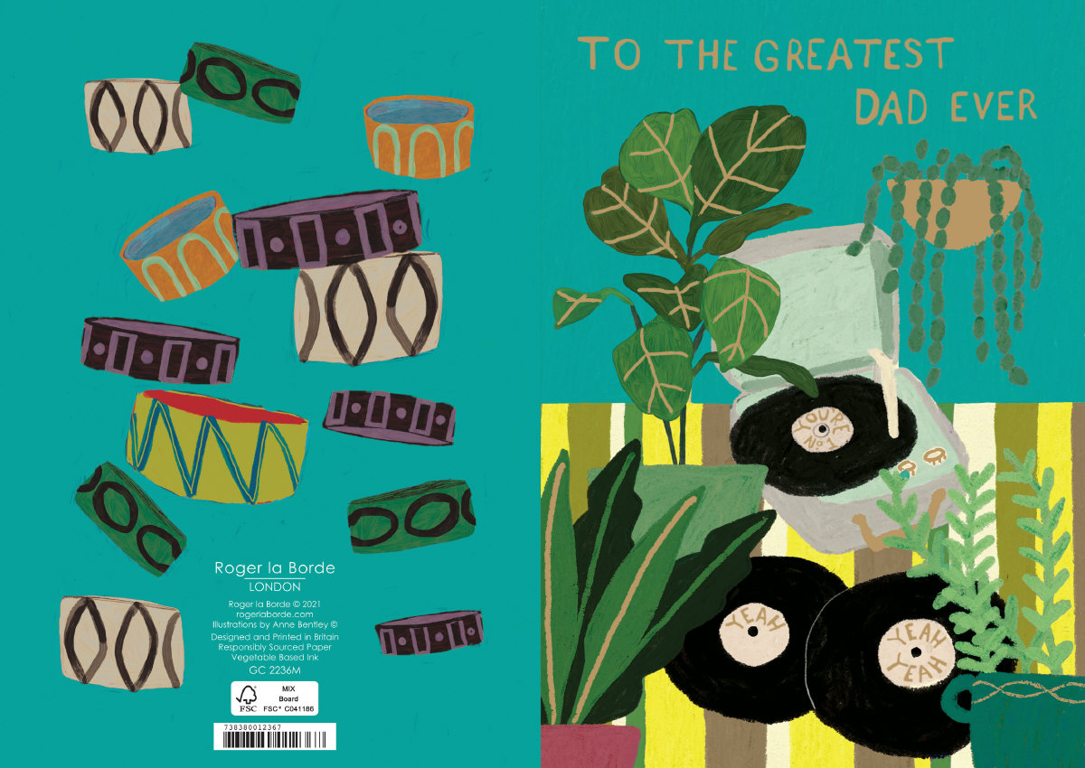 Vinyl Great Dad Greeting Card - 3
