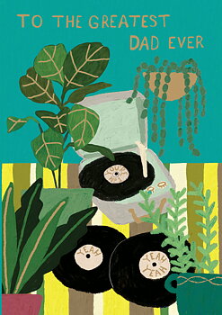 Vinyl Great Dad Greeting Card