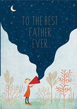 Megaphone Best Father Greeting Card