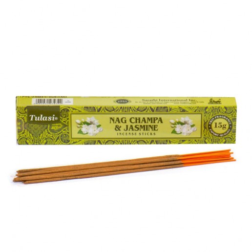 Tulasi Nag Champa Jasmin Rökelsestickor