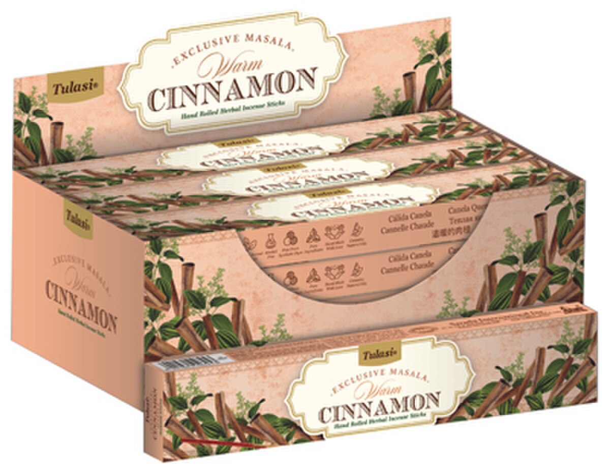 Tulasi  Warm Cinnamon (kanel) Exclusive Masala Rökelse