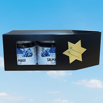 Presentlåda med salmbärssylt, fin present!