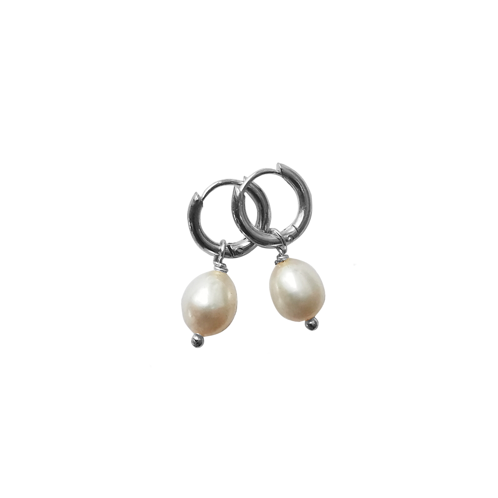 IAMLUND Pearl hoops  - 2