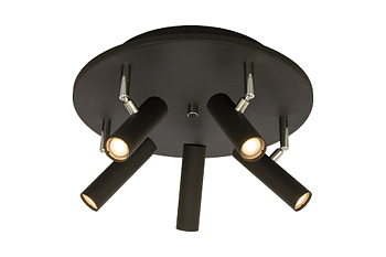 ARTIC takspot rund 5:a, svart - Aneta Lighting