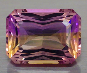 Piedra preciosa de ametrino natural genuina rara de lujo grande de 4,86 ​​ct - 2