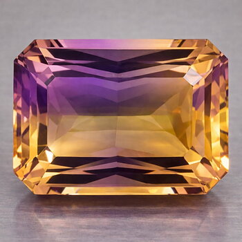 Piedra preciosa de ametrino natural genuina rara de lujo grande de 4,86 ​​ct