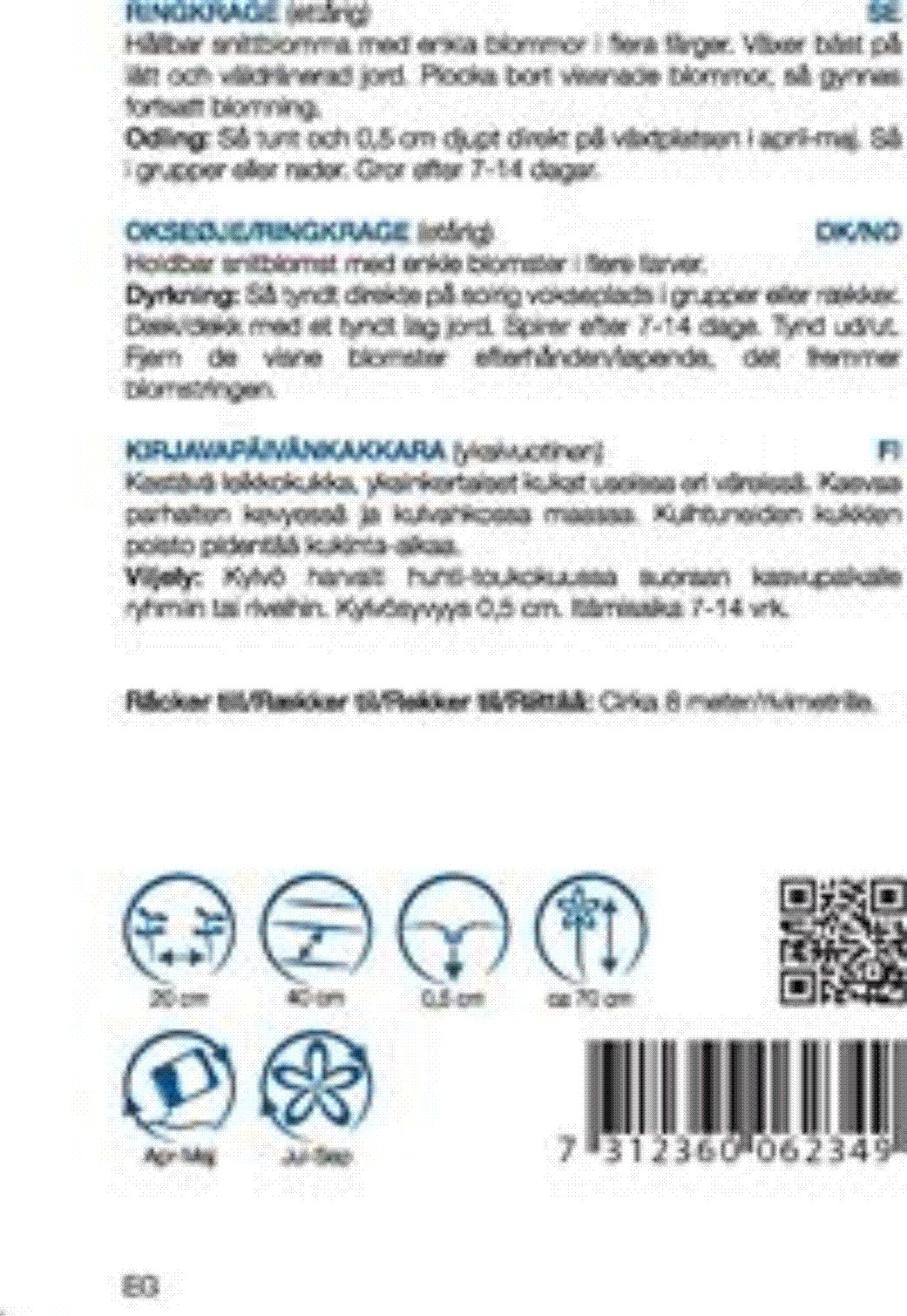 6234, Ringkrage mix   Chrysanthemum carinatum - 2