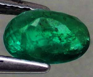 Piedra preciosa de esmeralda colombiana natural genuina ovalada de alta calidad rara de 0,47 ct - 3