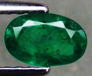 Piedra preciosa de esmeralda colombiana natural genuina ovalada de alta calidad rara de 0,47 ct - 2