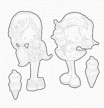 My Favorite Things -TI Double Scoop of Cute STAMP & DIE SET